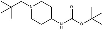 TERT-ブチル 1-ネオペンチルピペリジン-4-イルカルバメート 化学構造式