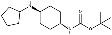 tert-Butyl (1R*,4R*)-4-(cyclopentylamino)cyclohexylcarbamate Structure