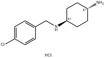 (1R*,4R*)-N1-(4-クロロベンジル)シクロヘキサン-1,4-ジアミン二塩酸塩 化学構造式