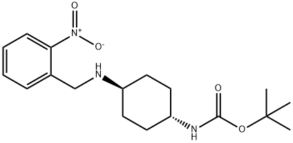 tert-Butyl (1R*,4R*)-4-(2-nitrobenzylamino)cyclohexylcarbamate Structure