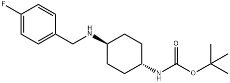 tert-Butyl (1R*,4R*)-4-(4-fluorobenzylamino)cyclohexylcarbamate