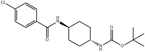 tert-Butyl (1R*,4R*)-4-(4-chlorobenzamido)cyclohexylcarbamate Structure