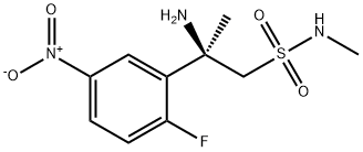 (R)-2-amino-2-(2-fluoro-5-nitrophenyl)-N-methylpropane-1-sulfonamide Struktur