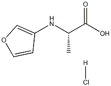 S-3-呋喃基丙氨酸盐酸盐, 129030-33-7, 结构式