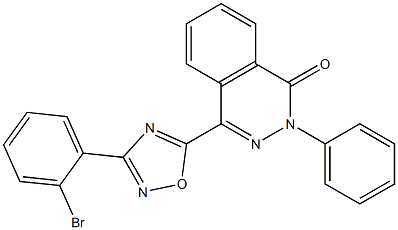 4-[3-(2-bromophenyl)-1,2,4-oxadiazol-5-yl]-2-phenylphthalazin-1-one Structure