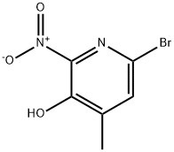 6-Bromo-4-methyl-2-nitro-pyridin-3-ol 化学構造式