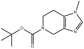 1-甲基-1,4,6,7-四氢-5H-咪唑并[4,5-C]吡啶-5-羧酸叔丁酯 结构式