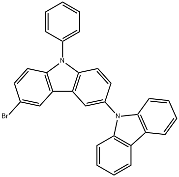 6-溴-9-苯基-3,9'-联咔唑 结构式