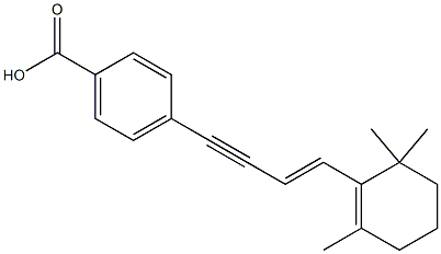 Benzoic acid, 4-(4-(2,6,6-trimethyl-1-cyclohexen-1-yl)-3-buten-1-ynyl)-, (E)- Struktur