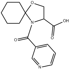 4-(pyridine-3-carbonyl)-1-oxa-4-azaspiro[4.5]decane-3-carboxylic acid,1326809-29-3,结构式