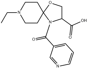 8-ethyl-4-(pyridine-3-carbonyl)-1-oxa-4,8-diazaspiro[4.5]decane-3-carboxylic acid Structure