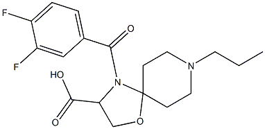 4-(3,4-difluorobenzoyl)-8-propyl-1-oxa-4,8-diazaspiro[4.5]decane-3-carboxylic acid Structure