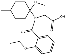 4-(2-ethoxybenzoyl)-8-methyl-1-oxa-4-azaspiro[4.5]decane-3-carboxylic acid Structure