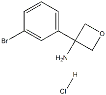 3-(3-Bromophenyl)oxetan-3-amine hydrochloride Struktur