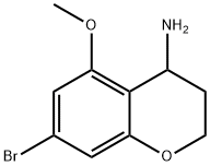 7-BROMO-5-METHOXY-3,4-DIHYDRO-2H-1-BENZOPYRAN-4-AMINE Struktur