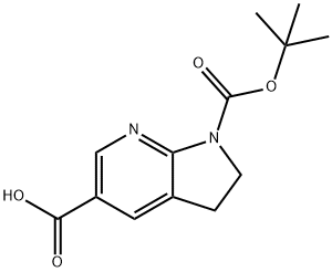 1-[(Tert-Butoxy)Carbonyl]-1H,2H,3H-Pyrrolo[2,3-B]Pyridine-5-Carboxylic Acid Struktur