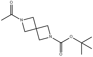 tert-butyl 6-acetyl-2,6-diazaspiro[3.3]heptane-2-carboxylate Structure