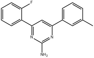4-(2-fluorophenyl)-6-(3-methylphenyl)pyrimidin-2-amine Structure