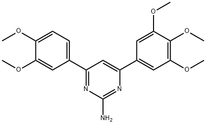 4-(3,4-dimethoxyphenyl)-6-(3,4,5-trimethoxyphenyl)pyrimidin-2-amine Structure