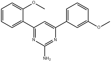4-(2-methoxyphenyl)-6-(3-methoxyphenyl)pyrimidin-2-amine 结构式