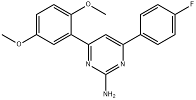 4-(2,5-dimethoxyphenyl)-6-(4-fluorophenyl)pyrimidin-2-amine Structure