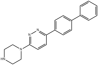 3-{[1,1-biphenyl]-4-yl}-6-(piperazin-1-yl)pyridazine 结构式