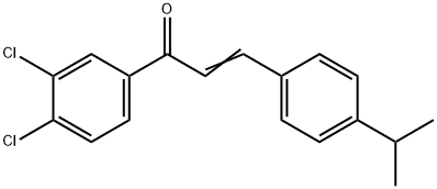 (2E)-1-(3,4-dichlorophenyl)-3-[4-(propan-2-yl)phenyl]prop-2-en-1-one Structure