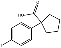 1-(4-碘苯基)环戊烷甲酸 结构式