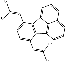 Fluoranthene, 7,10-bis(2,2-dibromoethenyl)- Struktur