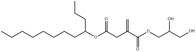 Butanedioic acid, methylene-, 1-(2,3-dihydroxypropyl) 4-dodecyl ester Struktur