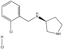 (S)-N-(2-CHLOROBENZYL)PYRROLIDIN-3-AMINE HYDROCHLORIDE Structure