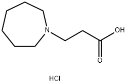 3-(氮杂环庚烷-1-基)丙酸盐酸盐, 136671-92-6, 结构式