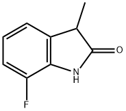 7-FLUORO-3-METHYL-2,3-DIHYDRO-1H-INDOL-2-ONE, 1368448-61-6, 结构式