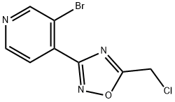 3-Bromo-4-(5-Chloromethyl-[1,2,4]Oxadiazol-3-Yl)-Pyridine Struktur