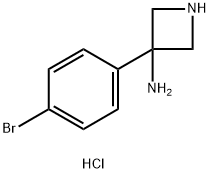 3-(4-BROMOPHENYL)AZETIDIN-3-AMINE 2HCL, 1384264-75-8, 结构式