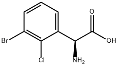 (2S)-2-AMINO-2-(3-BROMO-2-CHLOROPHENYL)ACETIC ACID Structure