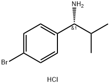 (R)-1-(4-溴苯基)-2-甲基丙烷-1-胺盐酸,1391525-88-4,结构式