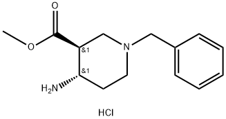 (3S,4S)-4-氨基-1-苄基哌啶-3-羧酸甲酯盐酸盐 结构式