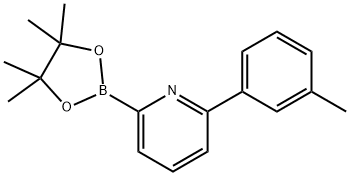 2-(4,4,5,5-tetramethyl-1,3,2-dioxaborolan-2-yl)-6-(m-tolyl)pyridine,1402166-75-9,结构式