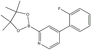 4-(2-fluorophenyl)-2-(4,4,5,5-tetramethyl-1,3,2-dioxaborolan-2-yl)pyridine,1402172-85-3,结构式
