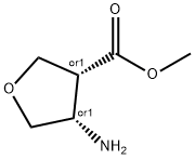 cis-4-Amino-tetrahydro-furan-3-carboxylic acid methyl ester 结构式