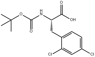 2-((叔丁氧基羰基)氨基)-3-(2,4-二氯苯基)丙酸,1407970-85-7,结构式