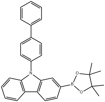 9H-Carbazole, 9-[1,1'-biphenyl]-4-yl-2-(4,4,5,5-tetramethyl-1,3,2-dioxaborolan-2-yl)-|2-硼酸频哪醇酯-9-(4-联苯基)咔唑