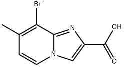 8-Bromo-7-methyl-imidazo[1,2-a]pyridine-2-carboxylic acid 结构式