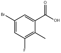 5-溴-3-氟-2-甲基苯甲酸,1427433-28-0,结构式