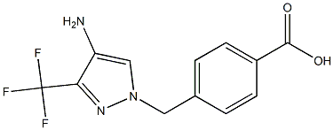 4-{[4-amino-3-(trifluoromethyl)-1H-pyrazol-1-yl]methyl}benzoic acid 化学構造式