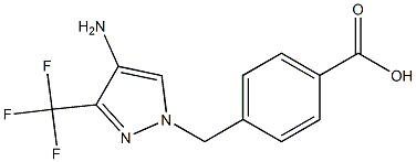 4-{[4-amino-3-(trifluoromethyl)-1H-pyrazol-1-yl]methyl}benzoic acid 结构式