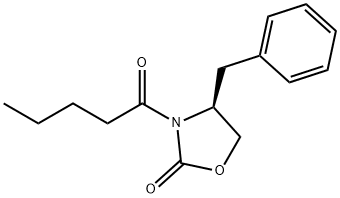 (S)-4-BENZYL-3-PENTANOYLOXAZOLIDIN-2-ONE,143868-89-7,结构式