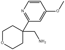 [4-(4-Methoxypyridin-2-yl)oxan-4-yl]methanamine Structure