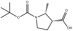 2-Methyl-pyrrolidine-1,3-dicarboxylic acid 1-tert-butyl ester Struktur